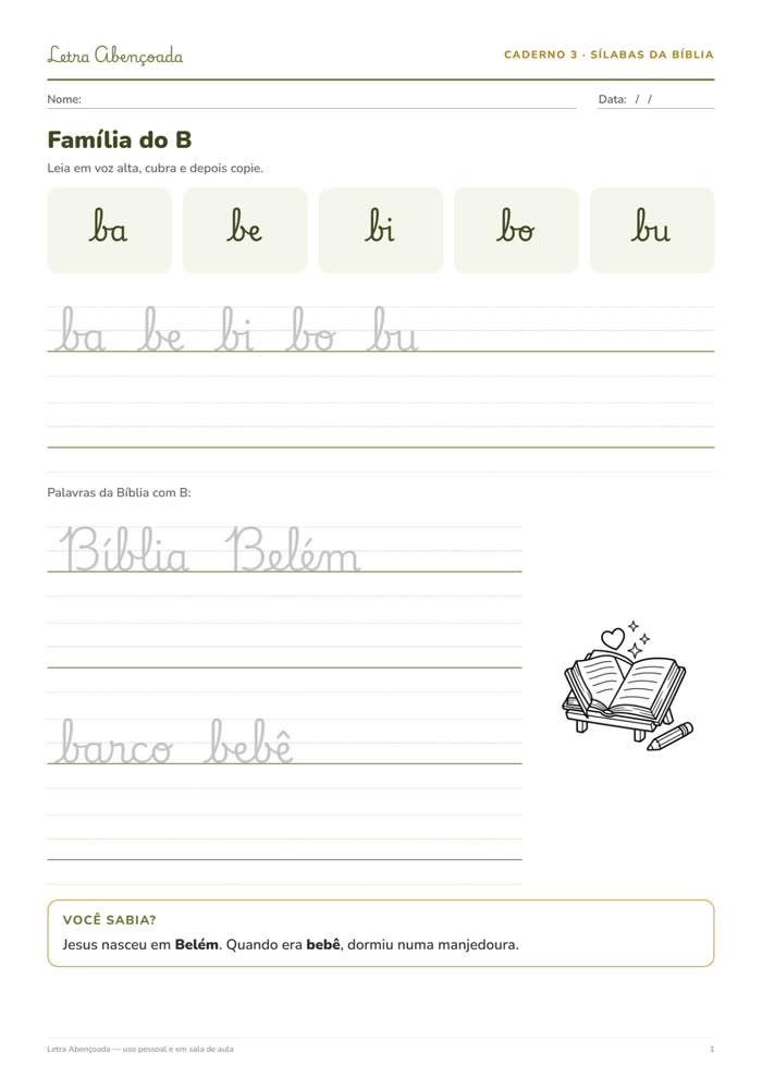 Página do Caderno 3